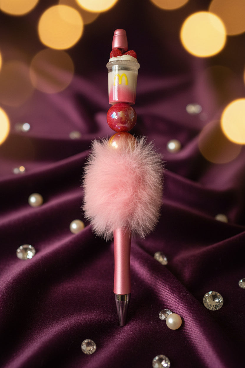 Live Stream Bling Fluffy/poof beaded pen