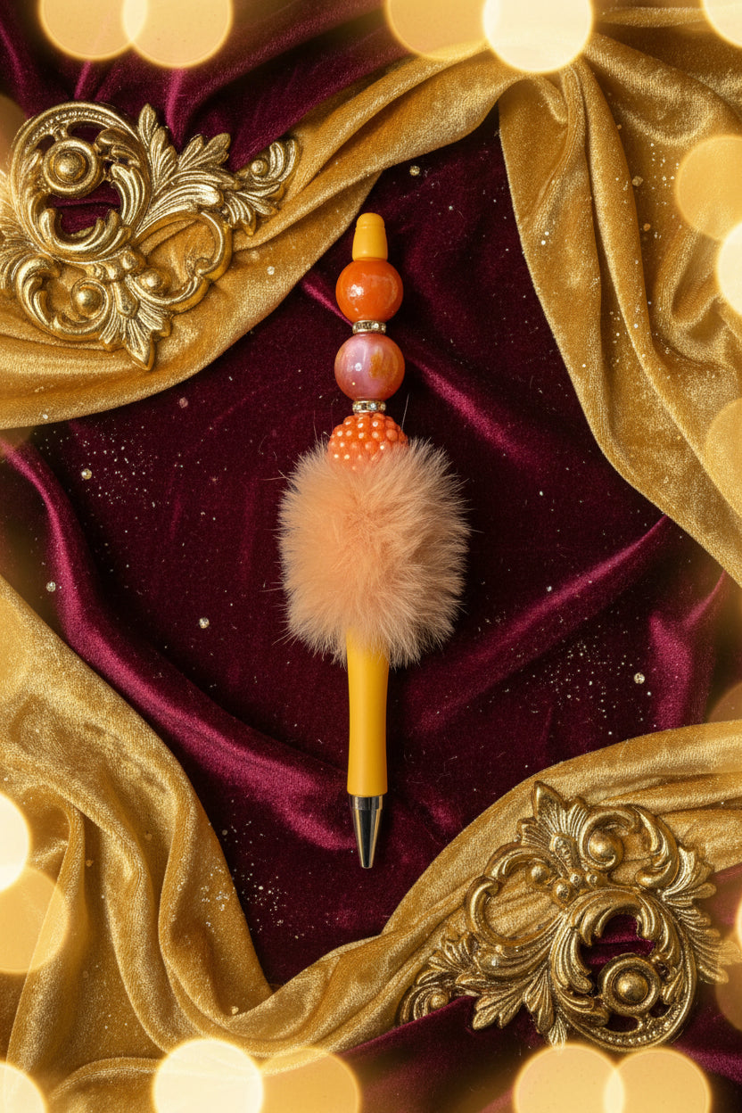 Live Stream Bling Fluffy/poof beaded pen